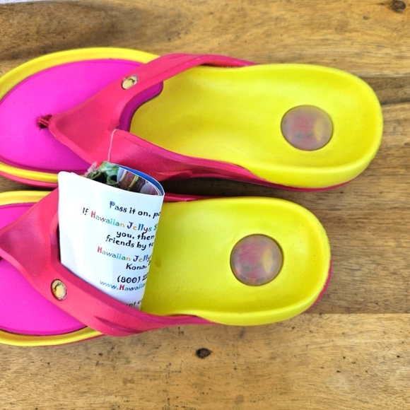 Hawaiian Jellys Ultra Comfort Mango Fruit Unisex  Sandals Women's Size 8 - Picture 4 of 15